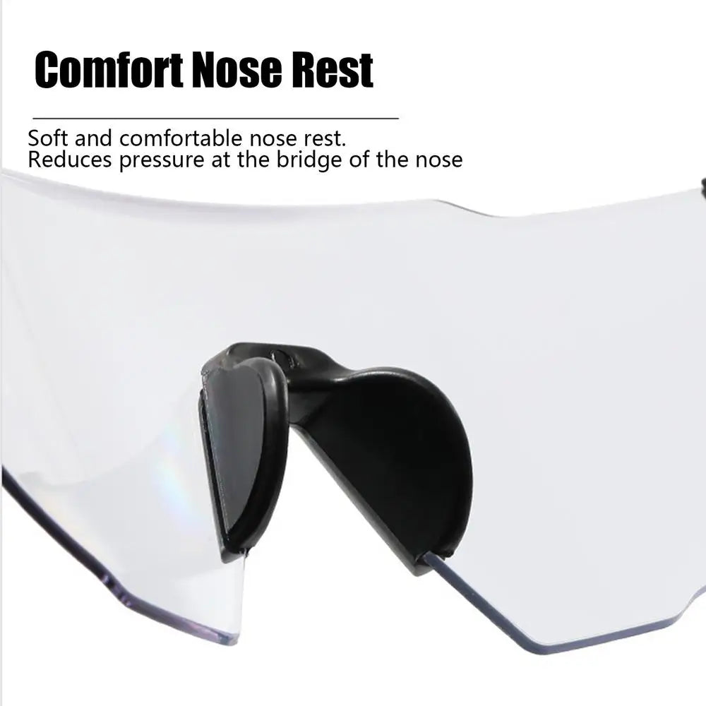 Photochrome Sonnenbrille Polarisierte Fahrradbrille Sportsonnenbrille UV400-Schutz Sportbrille Klare Fahrbrille für