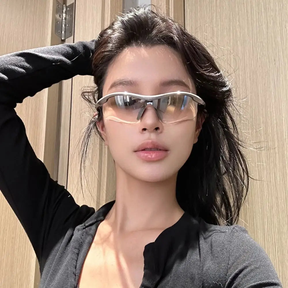 Outdoor-Sport Sonnenbrille Mode Frauen Männer halb randlose Sonnenbrille Fahrrad brille Fahrrad brille