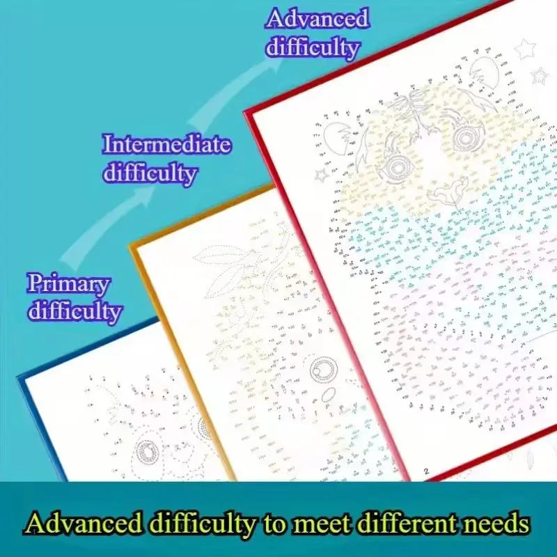 Fortschrittliches Magic Connect-the-Dots-Labyrinth-Spielbuch mit 46 Seiten, Malseiten für Konzentrationstraining, Übungen für logisches Denken