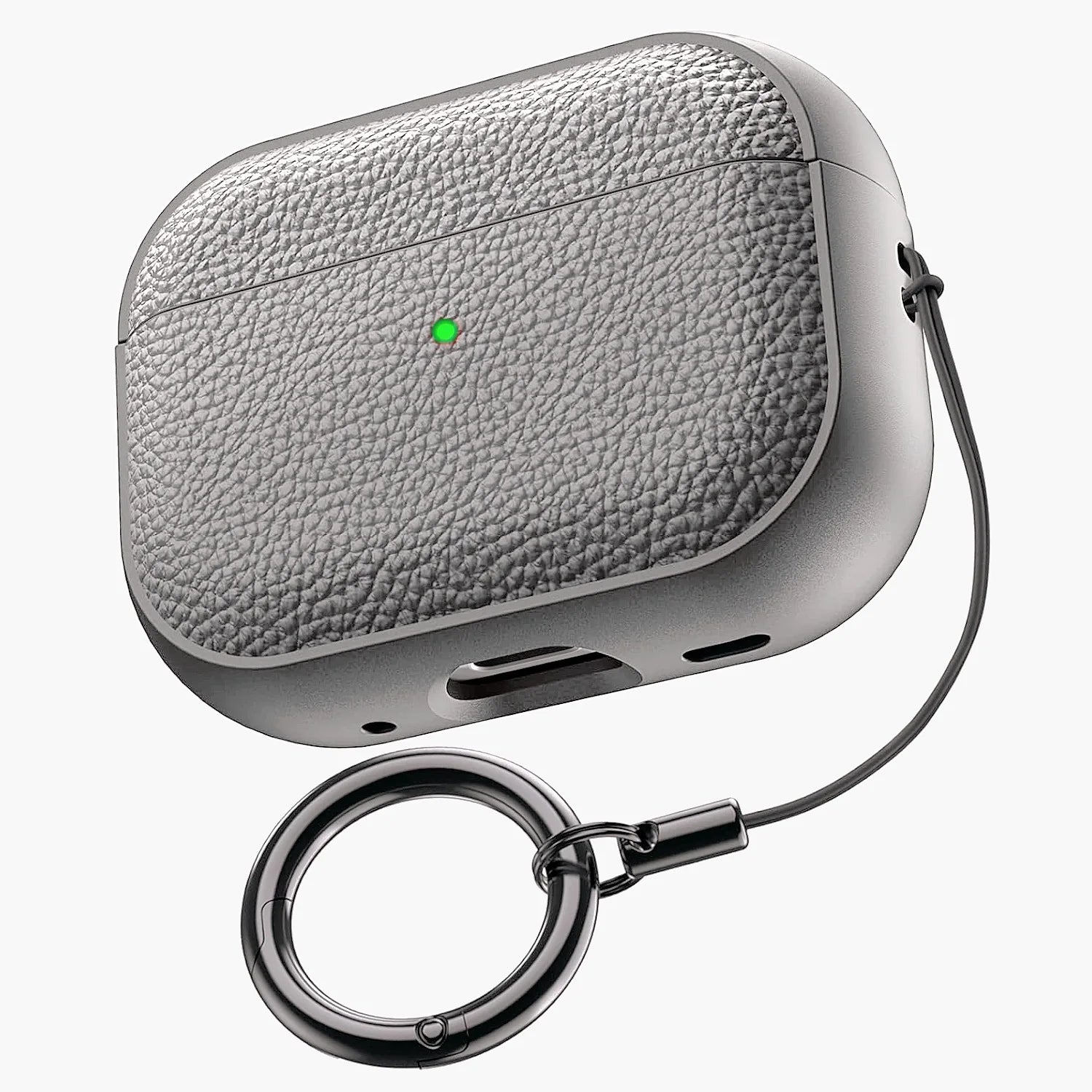 Für AirPods Pro 3, Ledermuster, TPU-Schutzhülle, Zubehör, niedliche Haut, vollständige Schutzhülle mit Schlüsselanhänger für AirPods Pro 3-Hülle