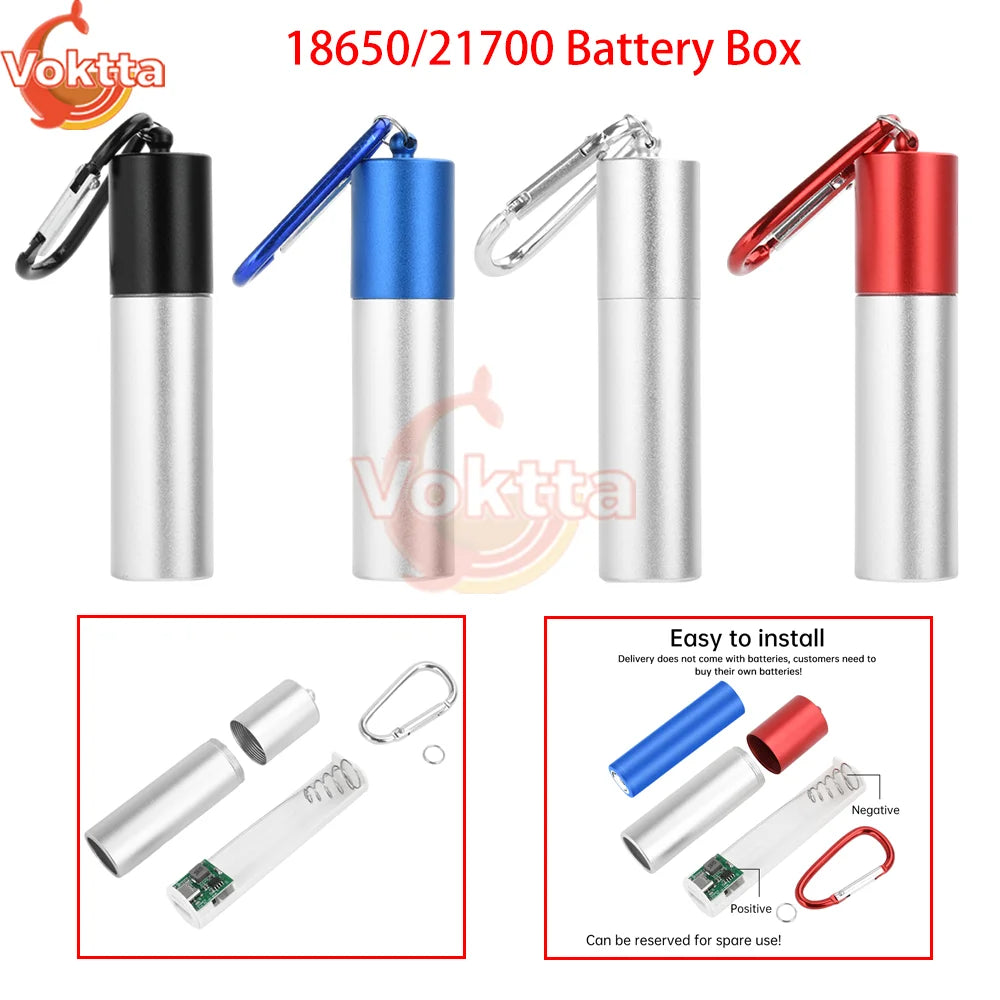 18650/21700 Batteriekasten, 5 V, 2 A, schnelles Aufladen, mobile Stromversorgungskits, Powerbank-Gehäuse, kein Löten, Typ-C-Anschluss