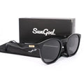 SUNGOD MIRAS Blaue Spiegel-Sonnenbrille für Herren, polarisierte Gläser, Retro-Mode, quadratische Herren-Sonnenbrille, Sport, SO1: mit Box