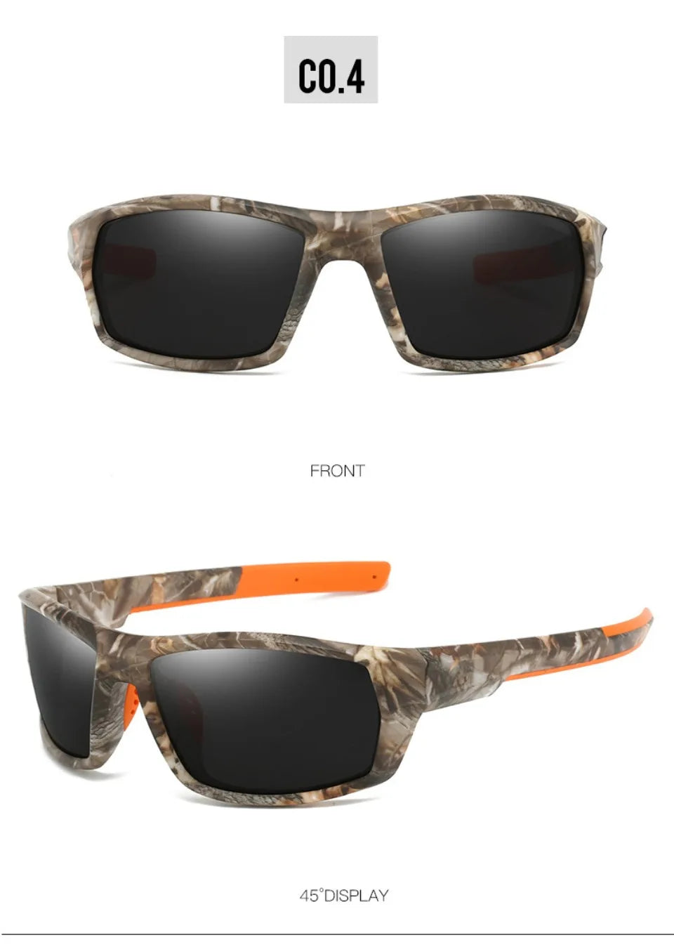 Neue Sonnenbrille für Männer Sport Polarisierte Quadratischen Rahmen Camouflage Sonnenbrille Fahren Angeln Radfahren Skifahren Sonne Brillen UV400