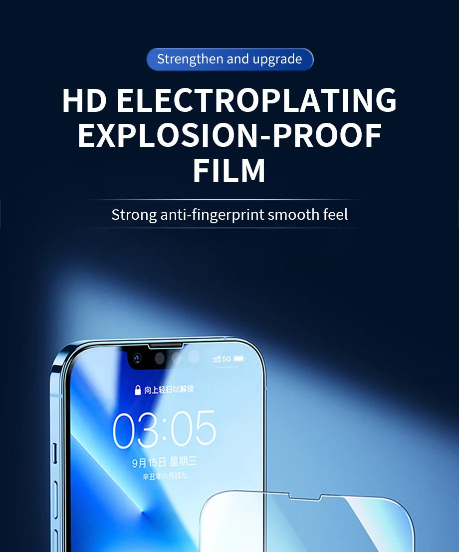 3 Stück gehärtetes Glas für iPhone 14 13 12 11 15 Pro Max Mini Displayschutzfolie für iPhone 17 XR XS MAX 7 8 Plus 16 Schutzglas