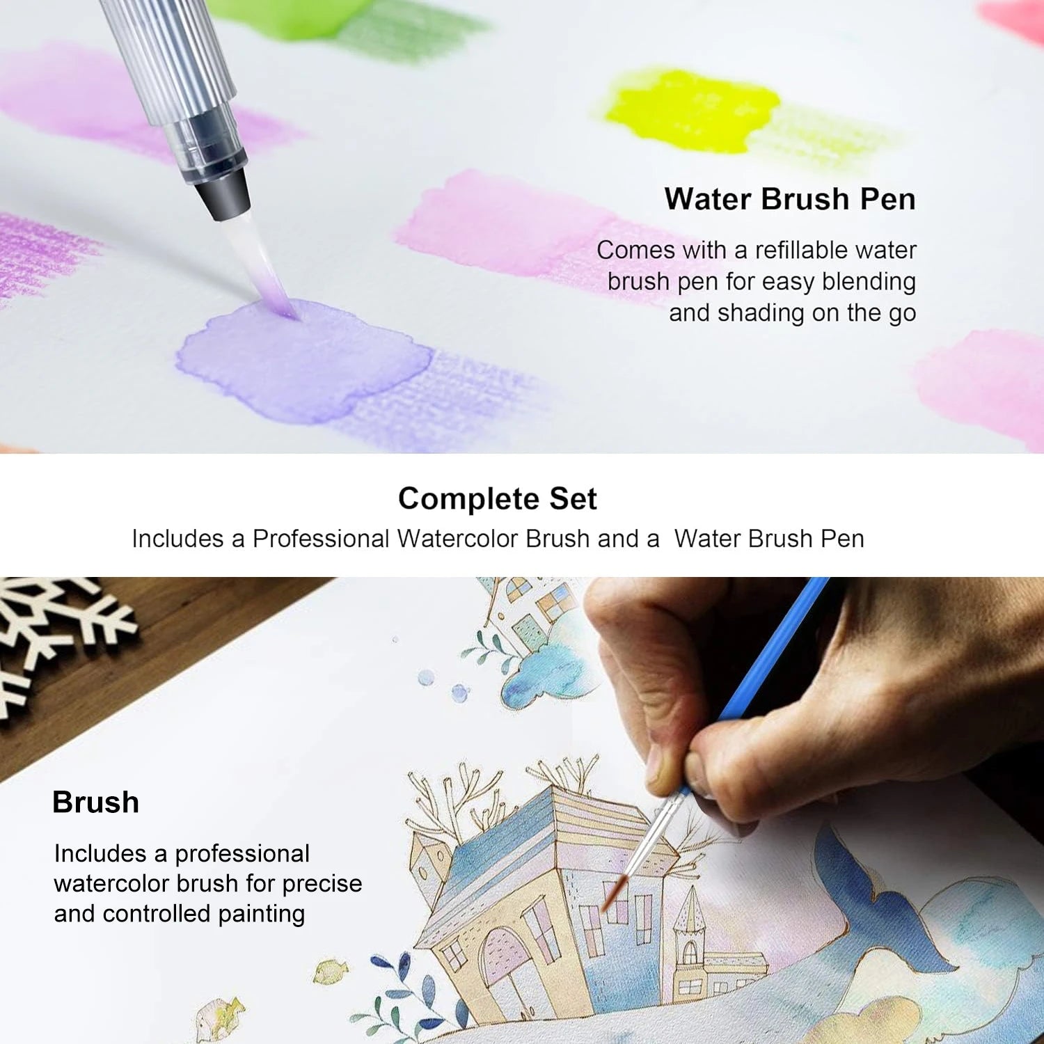 Aquarellstifte, 48er-Set professionelle Buntstifte für Erwachsene und Jugendliche, Premium-Künstlerbedarf zum Ausmalen, Mischen und