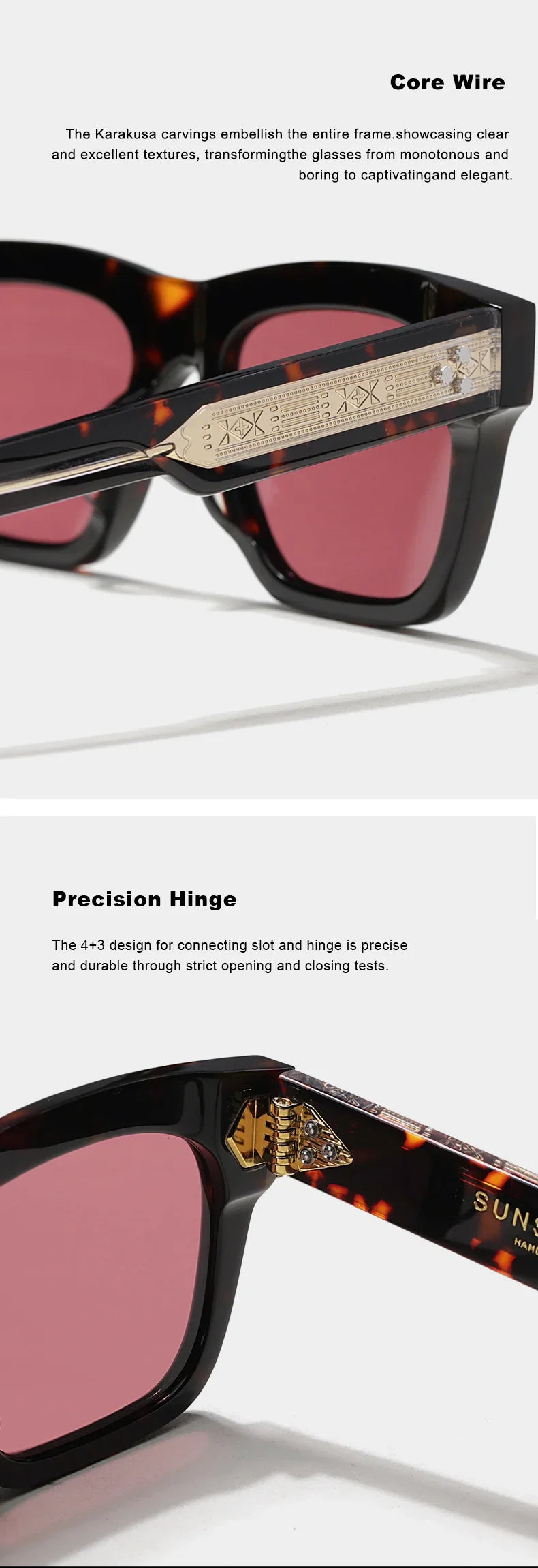 Sonnenbrille für Männer und Frauen, hochwertige handgefertigte quadratische Acetat-CASH-Luxusmarke, Designer, Outdoor-Sport, UV400, trendige Sonnenbrille