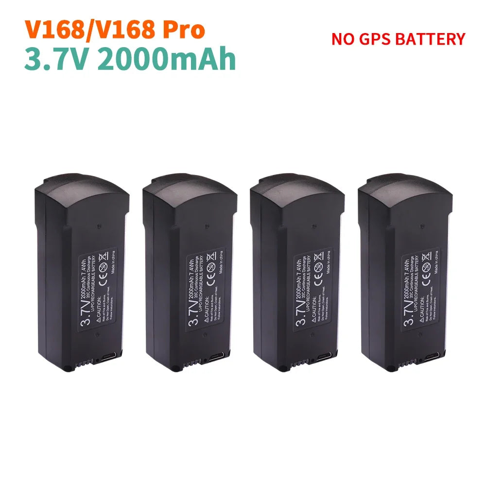 7,4 V 3000 mAh Original V168 GPS Drone Batterie RC Quadcopter 3,7 V 2000 mAh V168 Pro Max Ersatz Batterie eders Teile Zubehör