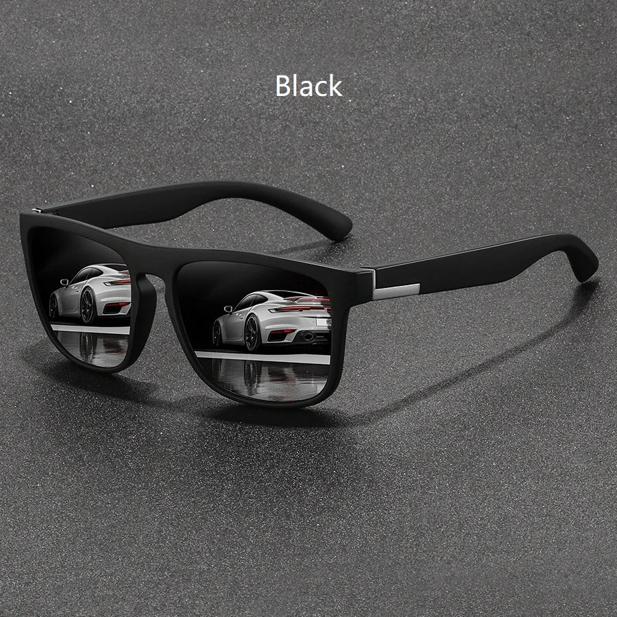 Mode Vintage quadratische Sport Sonnenbrille Männer Frauen Angeln fahren Mann Luxusmarke Designer Sonnenbrille Anti-Blend-Brille uv400