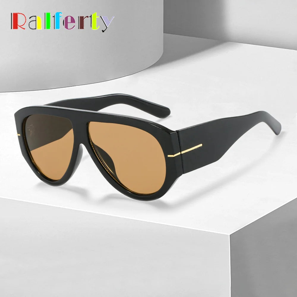 2025 Übergroße Piloten-Sonnenbrille für Damen und Herren UV-Schutz Stilvolle Eyewear Dickrahmige Einzigartige Luxus-Designer-Sonnenbrille