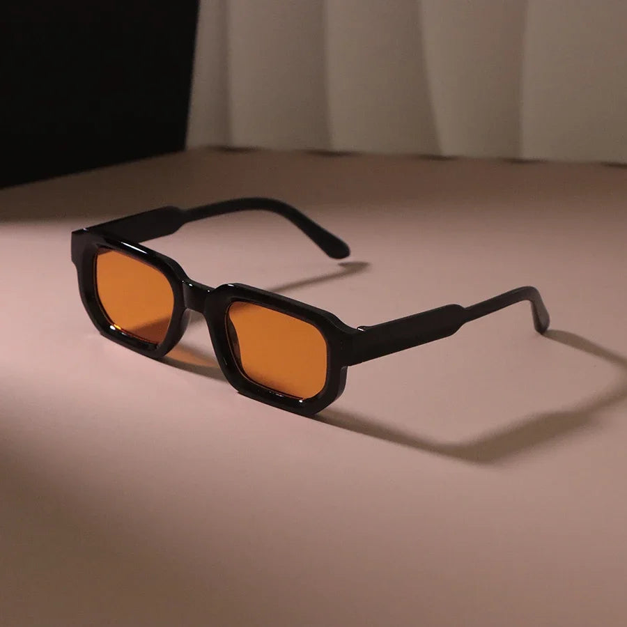 Neue rechteckige Sonnenbrille Frauen Männer luxuriöse Marke Designer lässige Sonnenbrille weibliche männliche Kunststoff Persönlichkeit Outdoor-Brillen