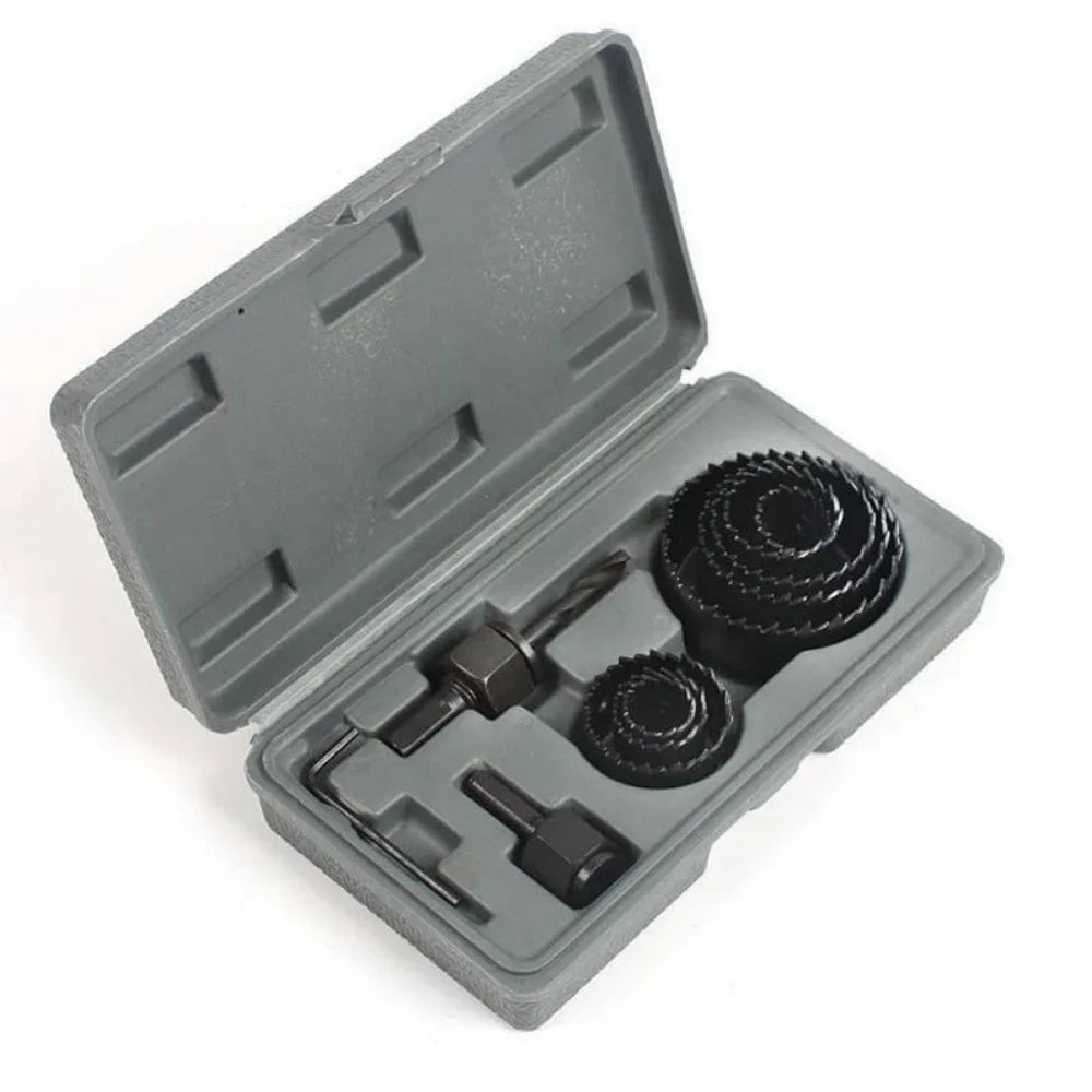 11Pcs Holzbearbeitung Bohren Tool Kit Loch Sah Schneiden Set Holz Metall Cutter Dorne Sägen Kern Bohrer Bits