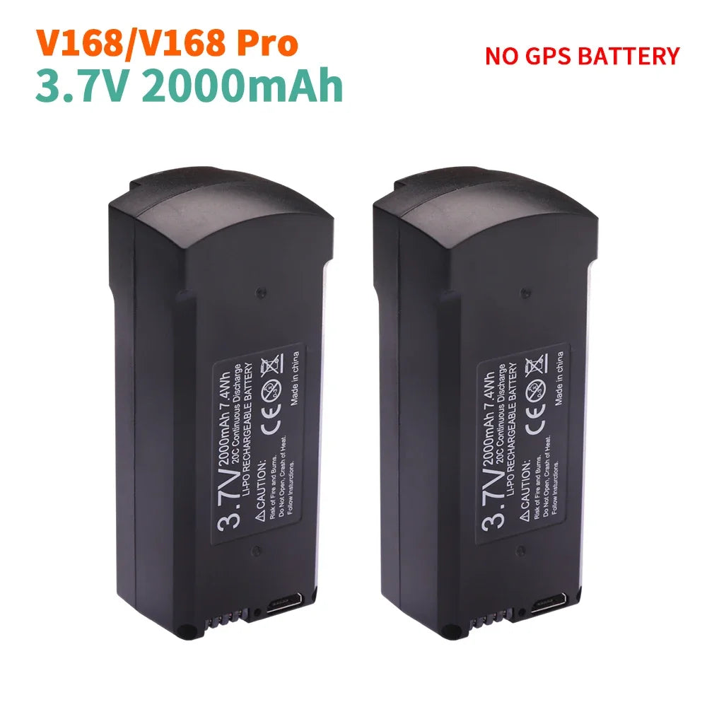 7,4 V 3000 mAh Original V168 GPS Drone Batterie RC Quadcopter 3,7 V 2000 mAh V168 Pro Max Ersatz Batterie eders Teile Zubehör