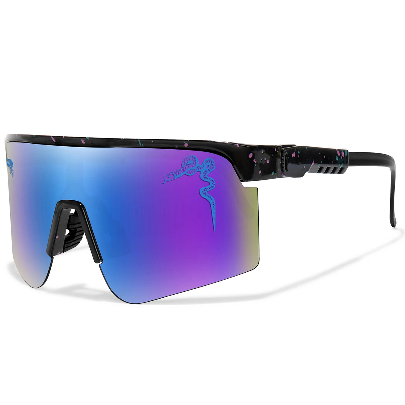 Herren Damen Radsport-Sonnenbrille Große Linse Winddicht UV400 Schutzbrille Outdoor-Sport Laufen Klettern Fahrrad MTB Brille