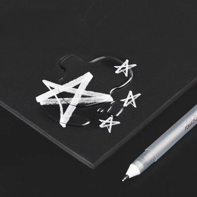 3/5Pcs Weiß Gel Stift 0,8mm Highlight Marker Stift Schwarz Karton Manga Malerei Stift Kunst Skizze Zeichnung schreibwaren