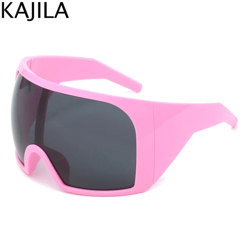 Übergroße Punk-Schild-Sonnenbrille für Damen und Herren, großer Rahmen, 2025, Luxusmarke, Steampunk-Maske, Sonnenbrille für Damen, Sportbrille, UV400