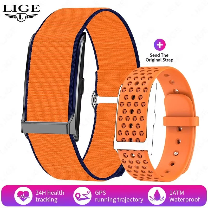 LIGE Smart Uhr Herzfrequenz Blutdruck Monitor Schrittzähler Sport Fitness Tracker Elektronische Armband Männer Frauen Smartwatch Mann