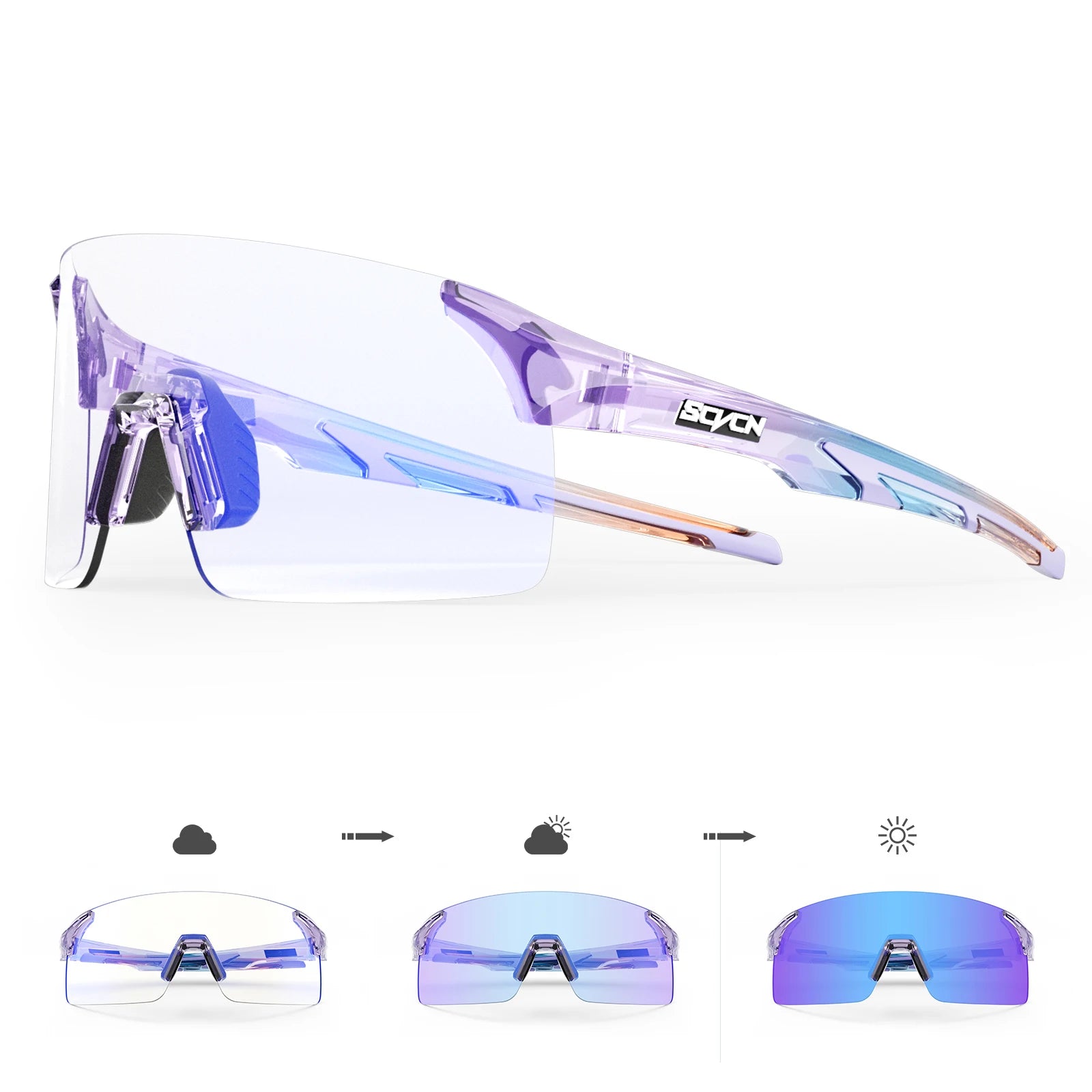 SCVCN Photochrome Sonnenbrille Outdoor Sport Fahrrad Radfahren Gläser Mann MTB Klettern Gläser Brillen Frauen Fahren Fahrrad Brille