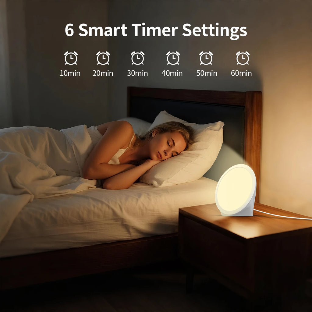 SAD-Lampe, Tageslichtlampe mit 3 Farbtemperaturen, 6 Timer, Speicherfunktion, Touch-Steuerung für Büro/Schreibtisch/Zuhause/Schlaf