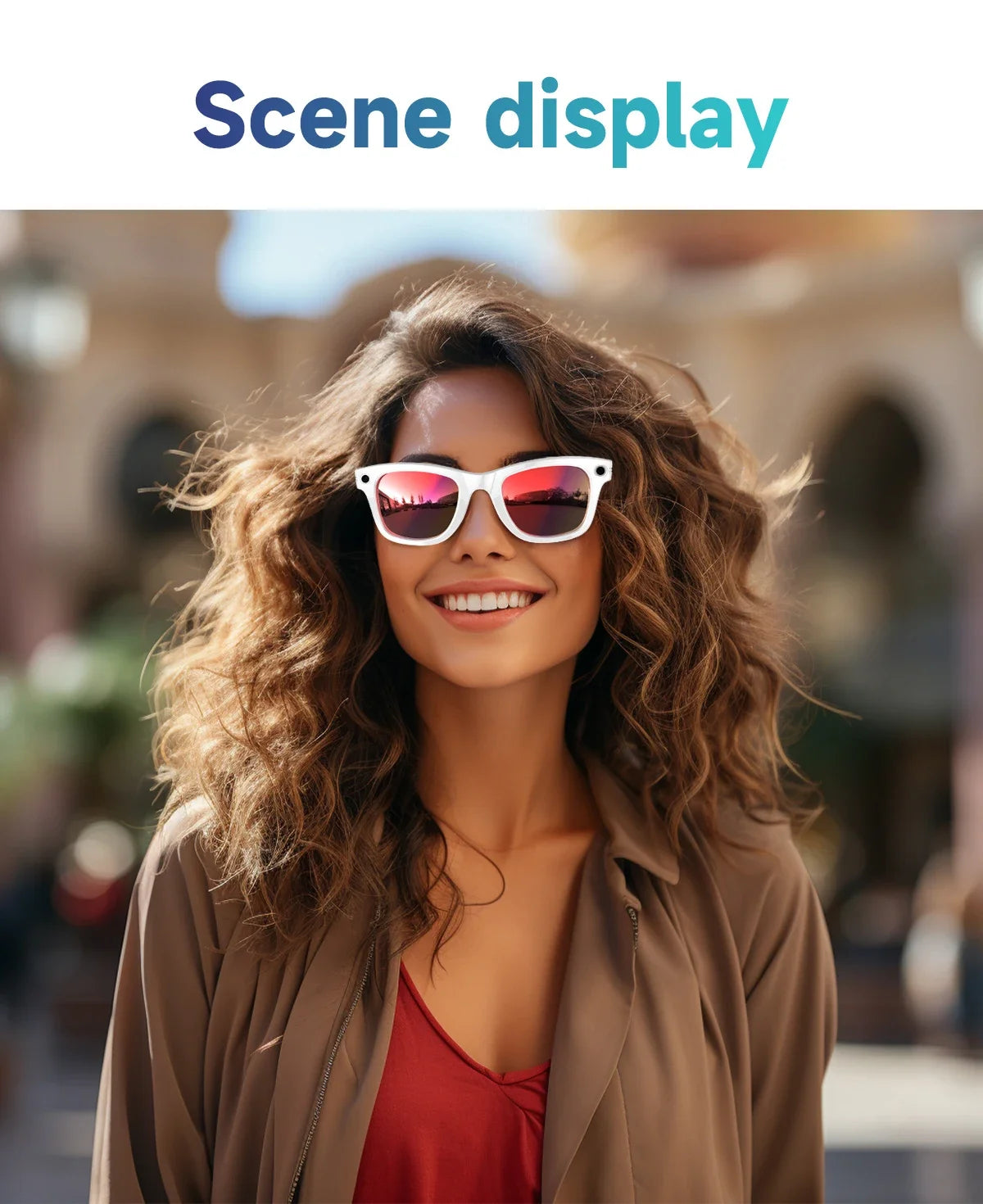 2025 Smart-Sonnenbrille, intelligente Brille mit Kamera, Video, 8 MP, Übersetzung, Bluetooth, Anruf, Musikwiedergabe, Männer und Frauen, Aufnahme ab 100 Jahren