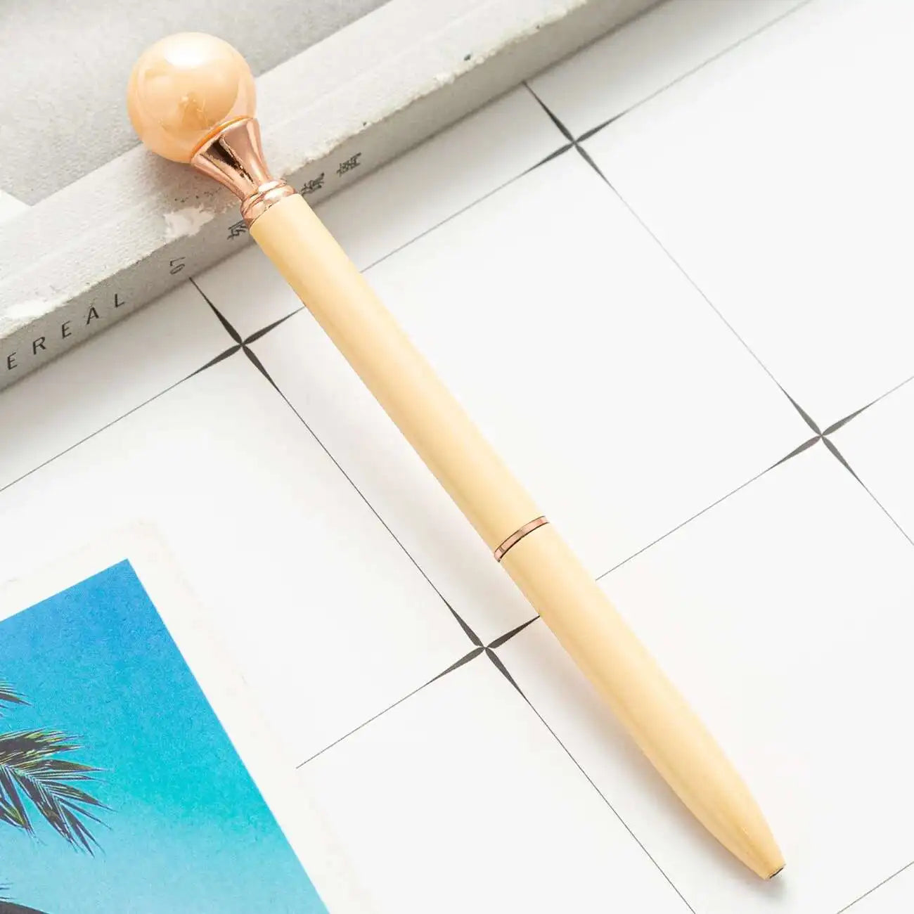 1-teiliger Lytwtw's Candy Color INS rotierender Perlen-Metall-Kugelschreiber für Schule und Büro, Schreibwaren, Geschenk