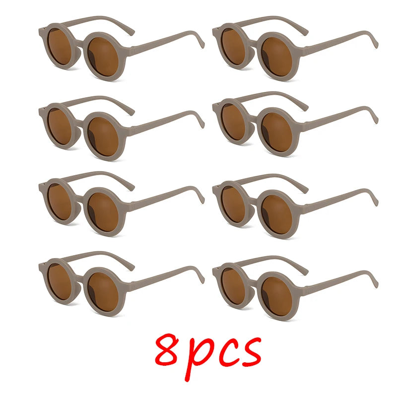 Kindersonnenbrille, runder Rahmen im Einsatzstil, Baby-Sonnenbrille für 1–7 Jahre alte Babys, Sonnenschutz, Sonnenschutz