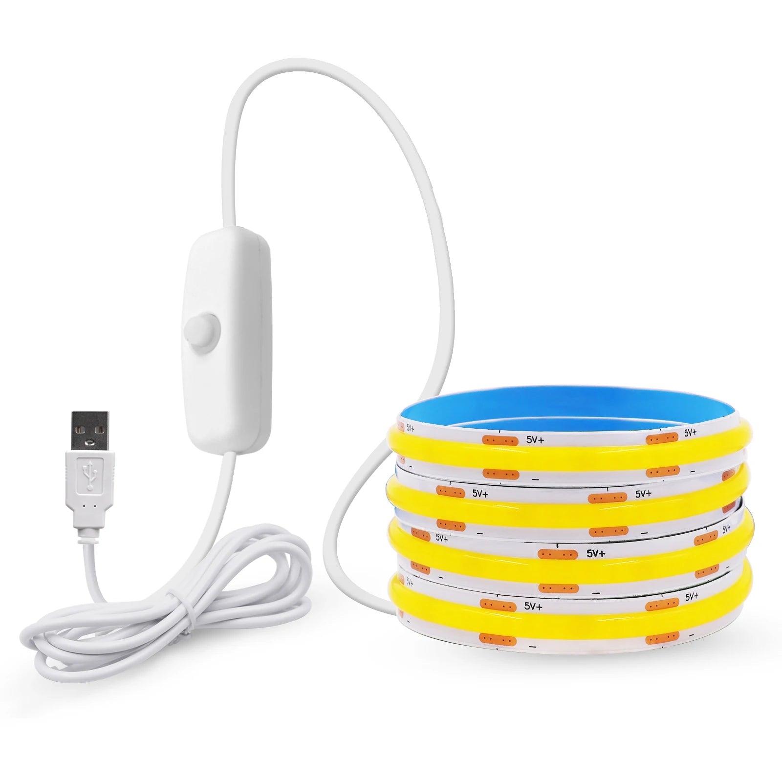Neue 5V LED COB Licht Streifen Dimmbar Mit Touch Sensor/EIN OFF Schalter USB Flexible LED Band Weihnachten TV Hintergrundbeleuchtung Klebeband