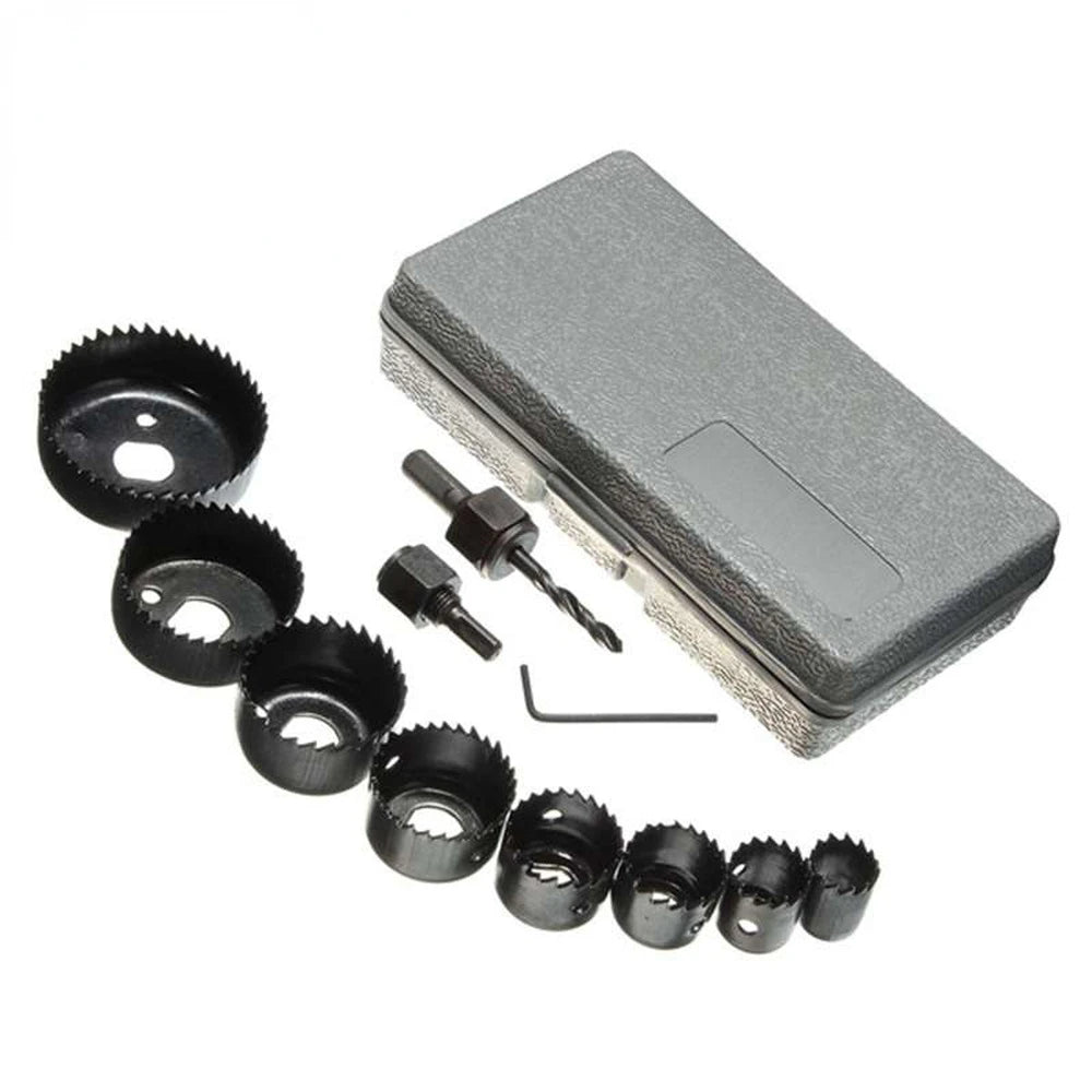 11Pcs Holzbearbeitung Bohren Tool Kit Loch Sah Schneiden Set Holz Metall Cutter Dorne Sägen Kern Bohrer Bits
