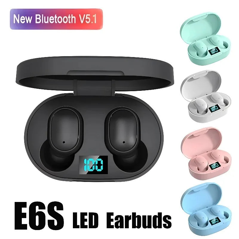 E6S TWS Drahtlose Kopfhörer Sport Wasserdichte Bluetooth 5,0 Kopfhörer Stereo Headset mit Mikrofon für Iphone Xiaomi Vivo Oppo