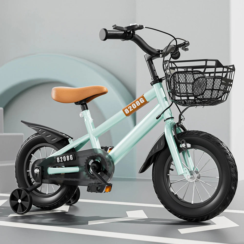 Kinder fahrrad Fahrrad für Mädchen im Alter von 3-7 Jahren mit Stützrädern Korb Kinder fahrrad