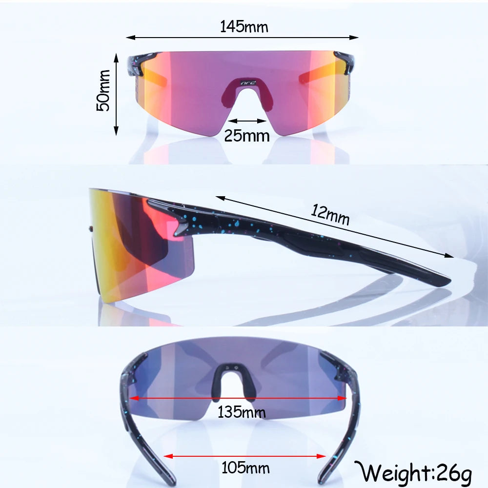 NRC Radfahren Sonnenbrille 1 objektiv UV400 TR90 Sport Fahrrad Brille MTB Mountainbike Angeln Wandern Reiten Brillen für Männer Frauen