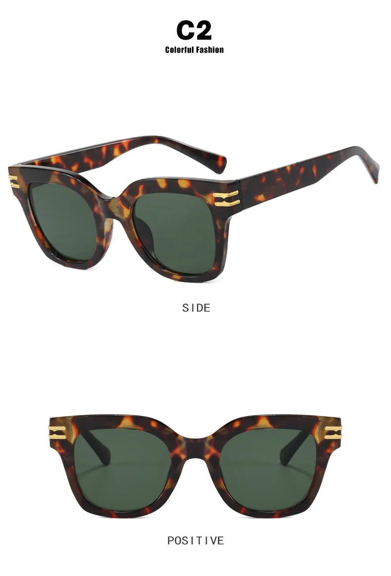 Quadratische, übergroße Sonnenbrille 2025, trendige Premium-UV-blockierende Fahrsonnenbrille für Männer und Frauen, Persönlichkeit, Unisex-Brillenschirme