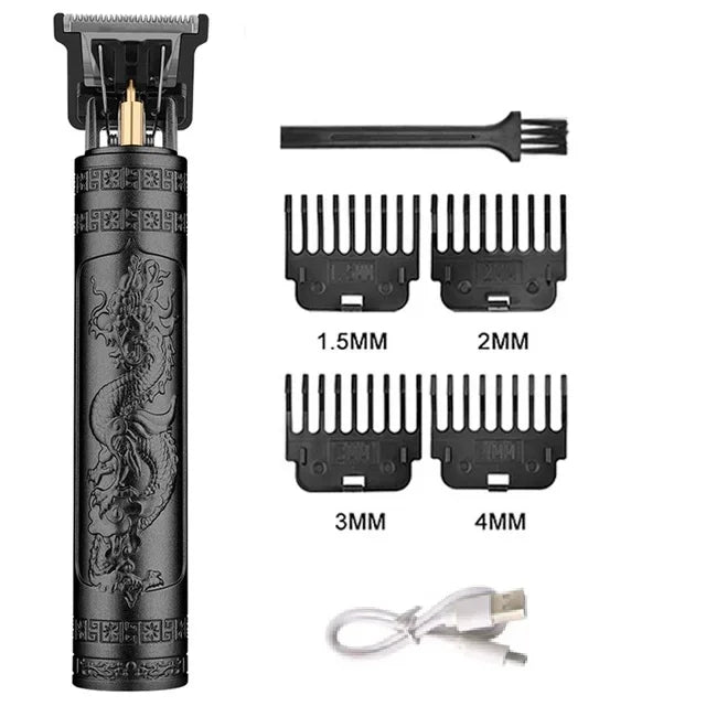 T9 Vintage Herren elektrische Haarschneidemaschine Bartschneider/wiederaufladbare Haarschneidemaschine mit Nasenhaarschneider Kit Freund Geschenk