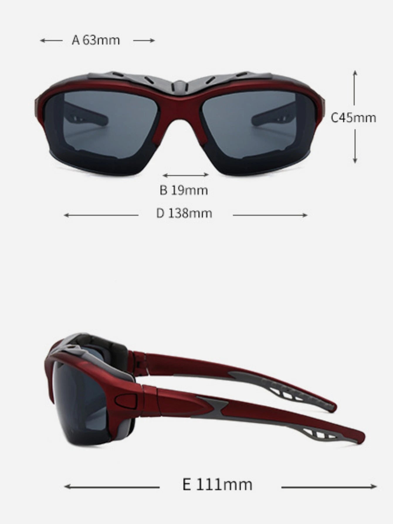 Ein Paar Outdoor-Sonnenbrillen, Outdoor-Sportbrillen für Herren, Fahrrad-Sonnenbrillen, Reitbrillen, Schwammbrillen zum Windschutz