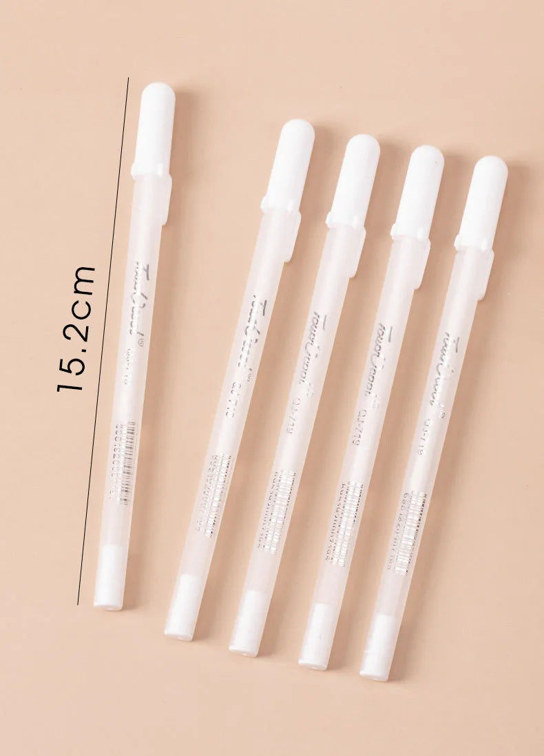 3/5Pcs Weiß Gel Stift 0,8mm Highlight Marker Stift Schwarz Karton Manga Malerei Stift Kunst Skizze Zeichnung schreibwaren
