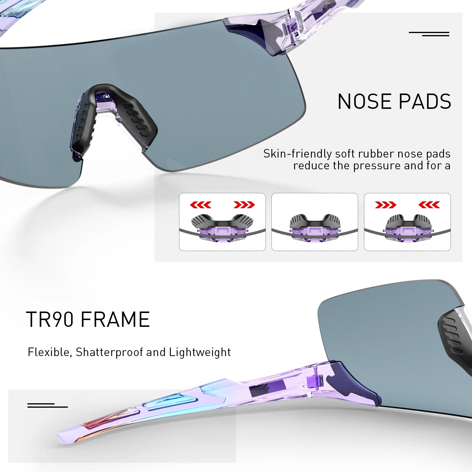 SCVCN Photochrome Sonnenbrille Outdoor Sport Fahrrad Radfahren Gläser Mann MTB Klettern Gläser Brillen Frauen Fahren Fahrrad Brille