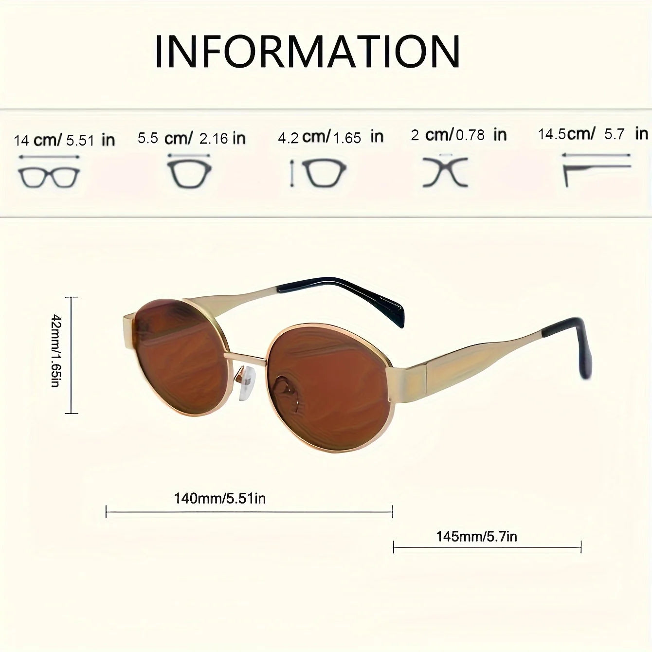 Ovale Sonnenbrille für Damen und Herren, trendige Sonnenbrille mit Metallrahmen, klassische Farbtöne
