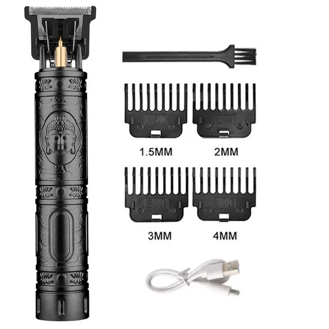 T9 Vintage Herren elektrische Haarschneidemaschine Bartschneider/wiederaufladbare Haarschneidemaschine mit Nasenhaarschneider Kit Freund Geschenk