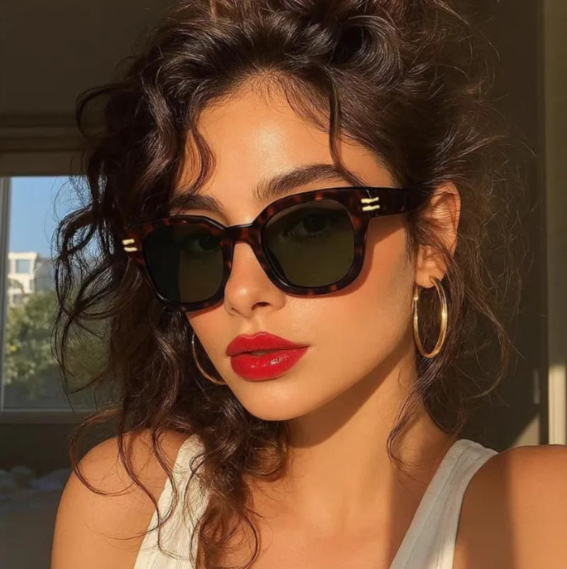 Quadratische, übergroße Sonnenbrille 2025, trendige Premium-UV-blockierende Fahrsonnenbrille für Männer und Frauen, Persönlichkeit, Unisex-Brillenschirme