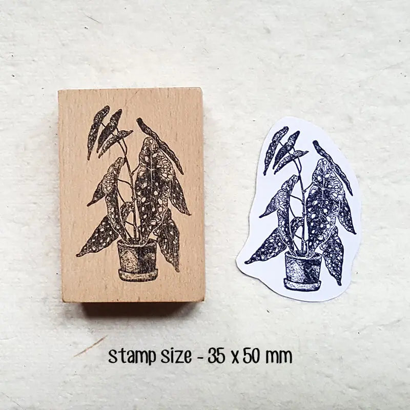 Scrapbooking Stempel Zimmerpflanzenliebhaber Alocasie Anthurium Begonie Tagebuch Dekoration Journaling Holzstempel
