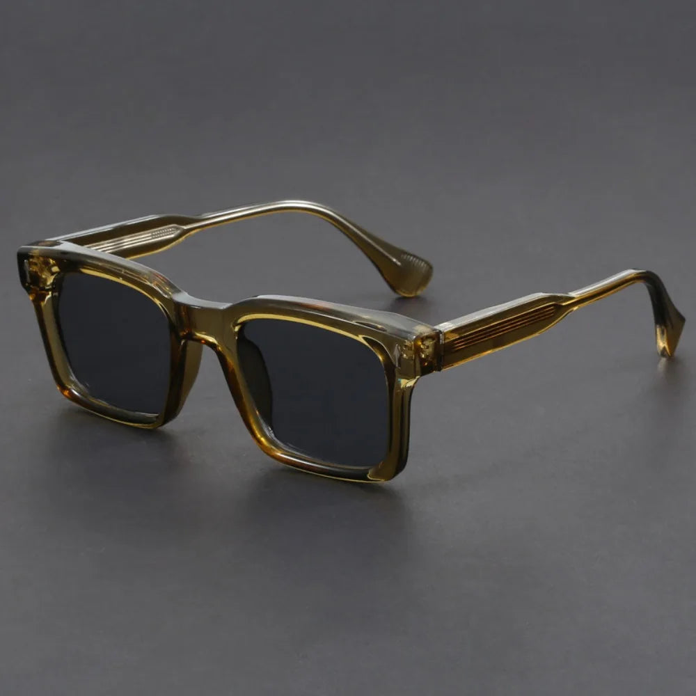 Sonnenbrille Mann Polarisierte Sonnenbrille Frau Luxus Marke Vintage Acetat Rahmen Grün Fahrer Brille