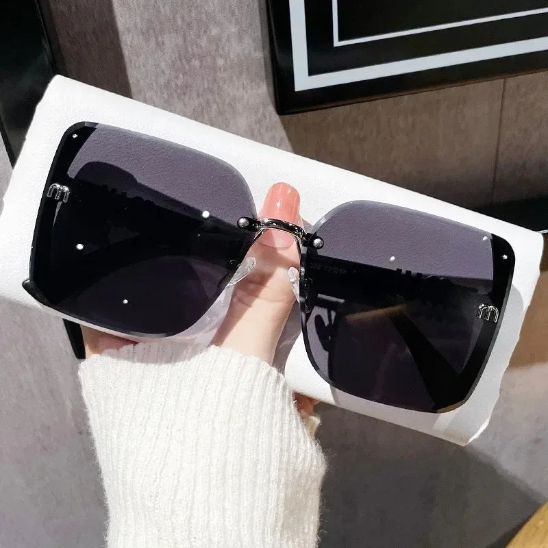 2025, übergroße Fashion Square Sonnenbrille Frauen Luxus Marke Sonnenbrille Vintage Sonnenbrille Weibliche Shades Outdoor Brillen