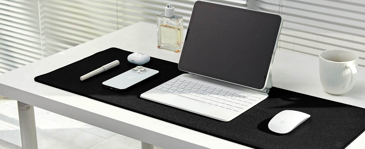Großes Gaming-Mauspad mit genähten Kanten, rutschfester Gummibasis, großes Computer-Tastatur-Mauspad, Schreibtischunterlage für Home-Office-Gaming