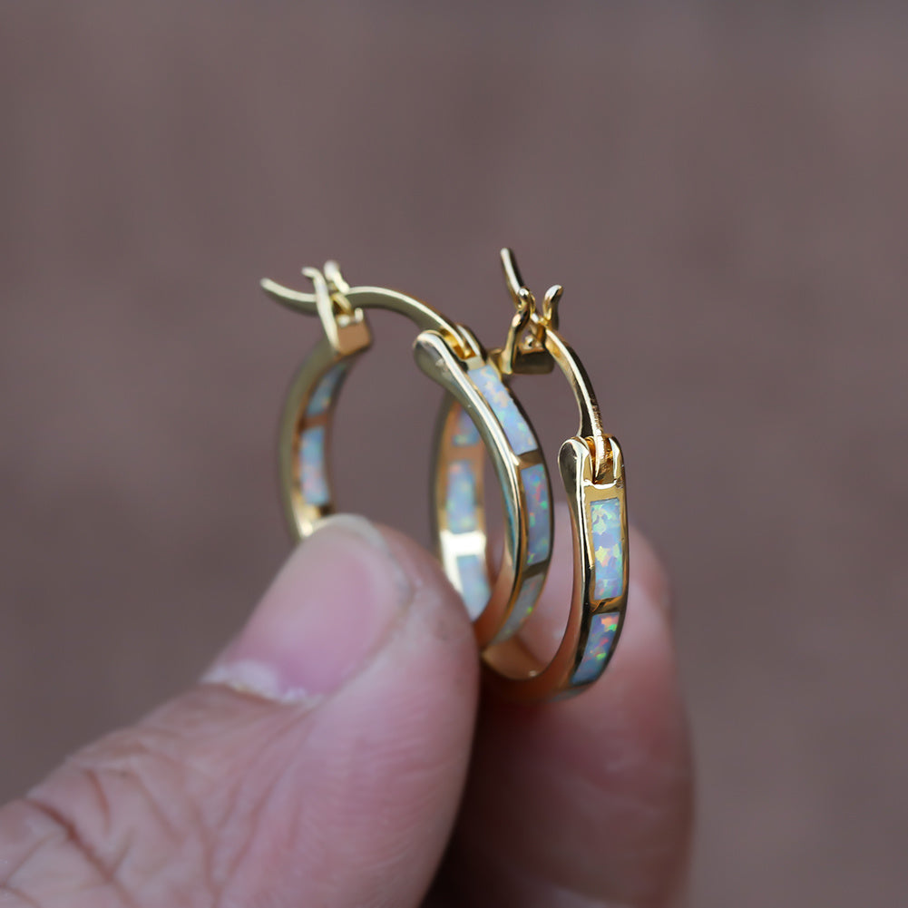 A Pair of Geometric Hoop Earrings That Are Stylish, Versatile, And Exaggerated for Women