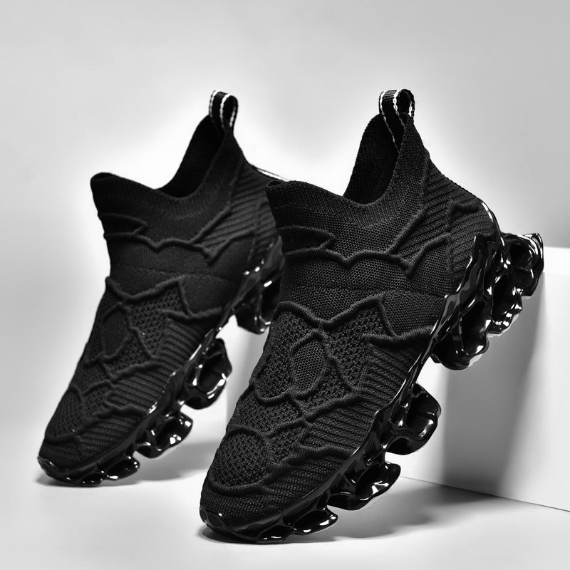 Men'S Breathable Shock Absorbing Shoes Running Race Blade Sneakers with Assorted Colors