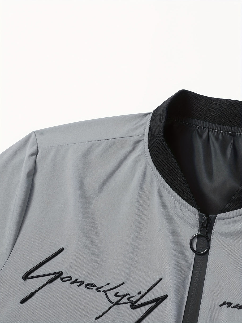 Men'S Letter Embroidered Casual Bomber Jacket, Mens Winter Jackets And Coats, Fridays Items, Mens Gifts Ideas, Gifts for Men, Thermal Wear for Men, Christmas Gifts, Suitable for Everyday Life, Home, Outdoor, Work, And Leisure