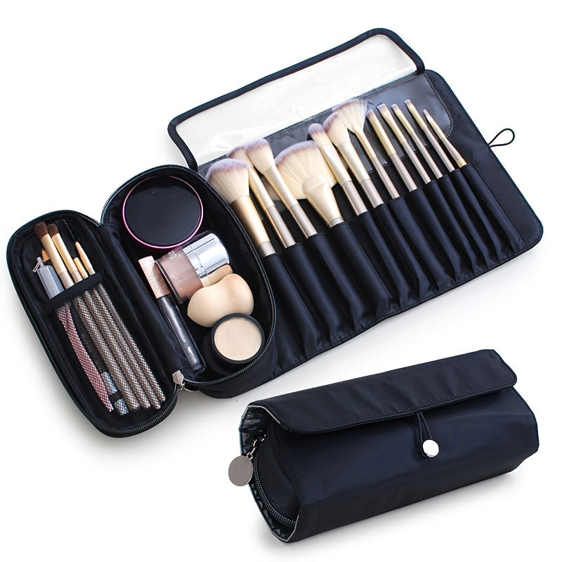 Large Capacity Makeup Brush Storage Pouch, Professional Multi-Functional Tool Organizer, Korean Style Portable Makeup Bag for Students